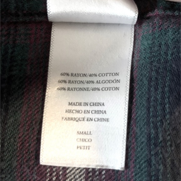 Rails Jackson Women's Plaid Flannel Button Up Shirt in Navy Pink Size Small - Picture 7 of 10